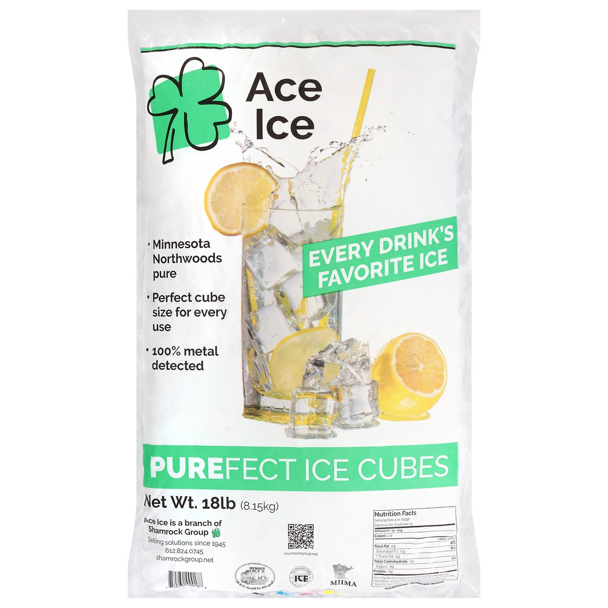 slide 1 of 9, Ace Ice Purefect Ice Cubes 18 lb, 18 lb