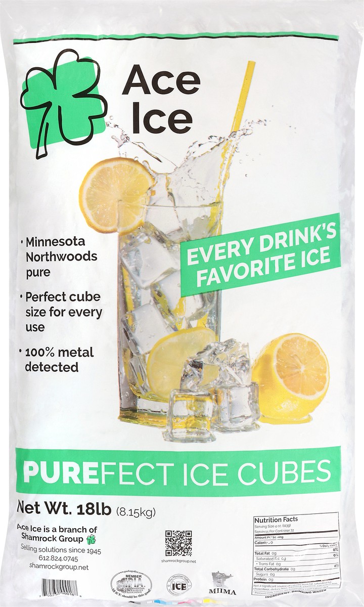 slide 6 of 9, Ace Ice Purefect Ice Cubes 18 lb, 18 lb