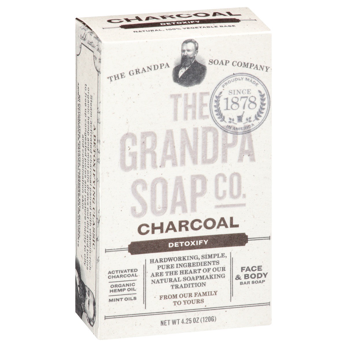 slide 2 of 9, The Grandpa Soap Co. Charcoal Detoxify Bar Soap, 4.25 oz