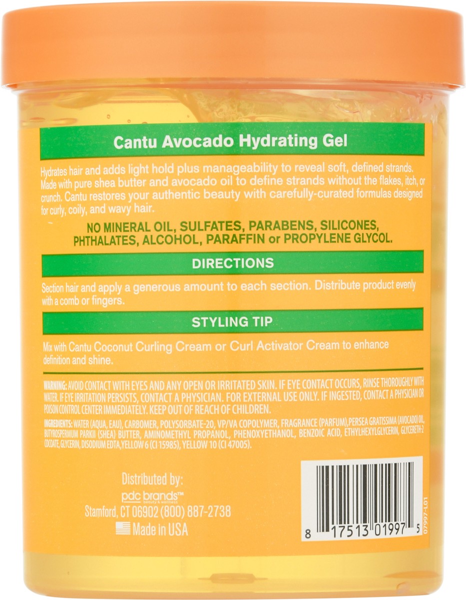 slide 8 of 9, Cantu Alcohol Free Avocado Hydrating Gel, 18.5 oz