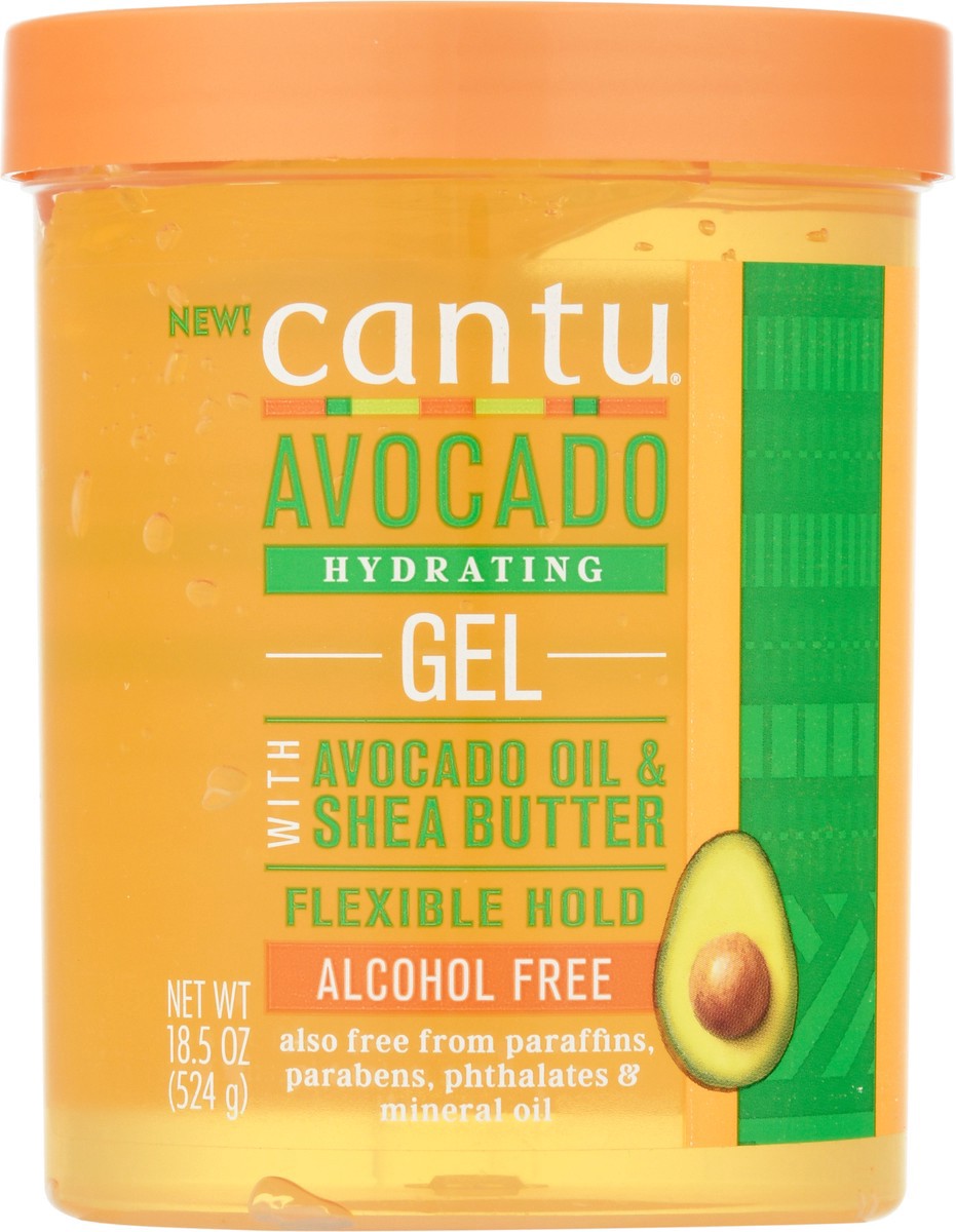slide 5 of 9, Cantu Alcohol Free Avocado Hydrating Gel, 18.5 oz