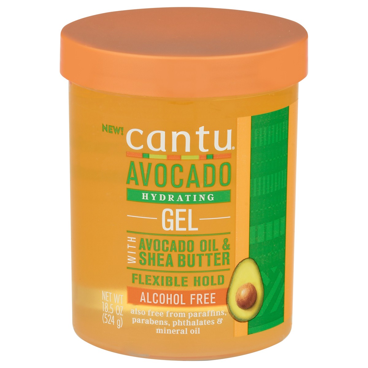 slide 1 of 9, Cantu Alcohol Free Avocado Hydrating Gel, 18.5 oz