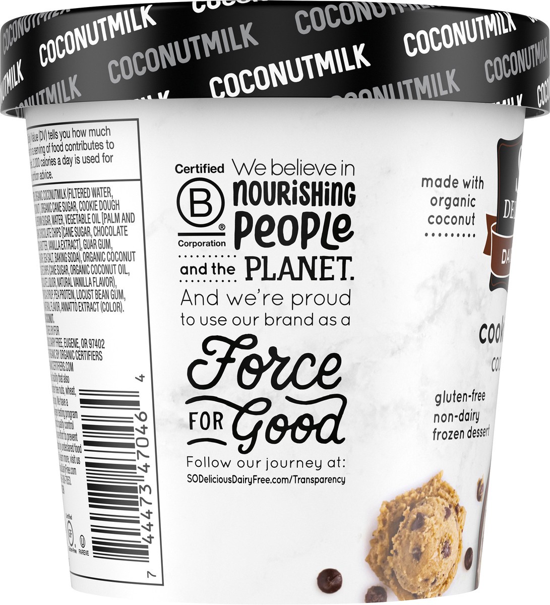 slide 2 of 14, So Delicious Dairy Free Coconut Milk Frozen Dessert, Cookie Dough, Vegan, Non-GMO Project Verified, 1 Pint, 16 pint