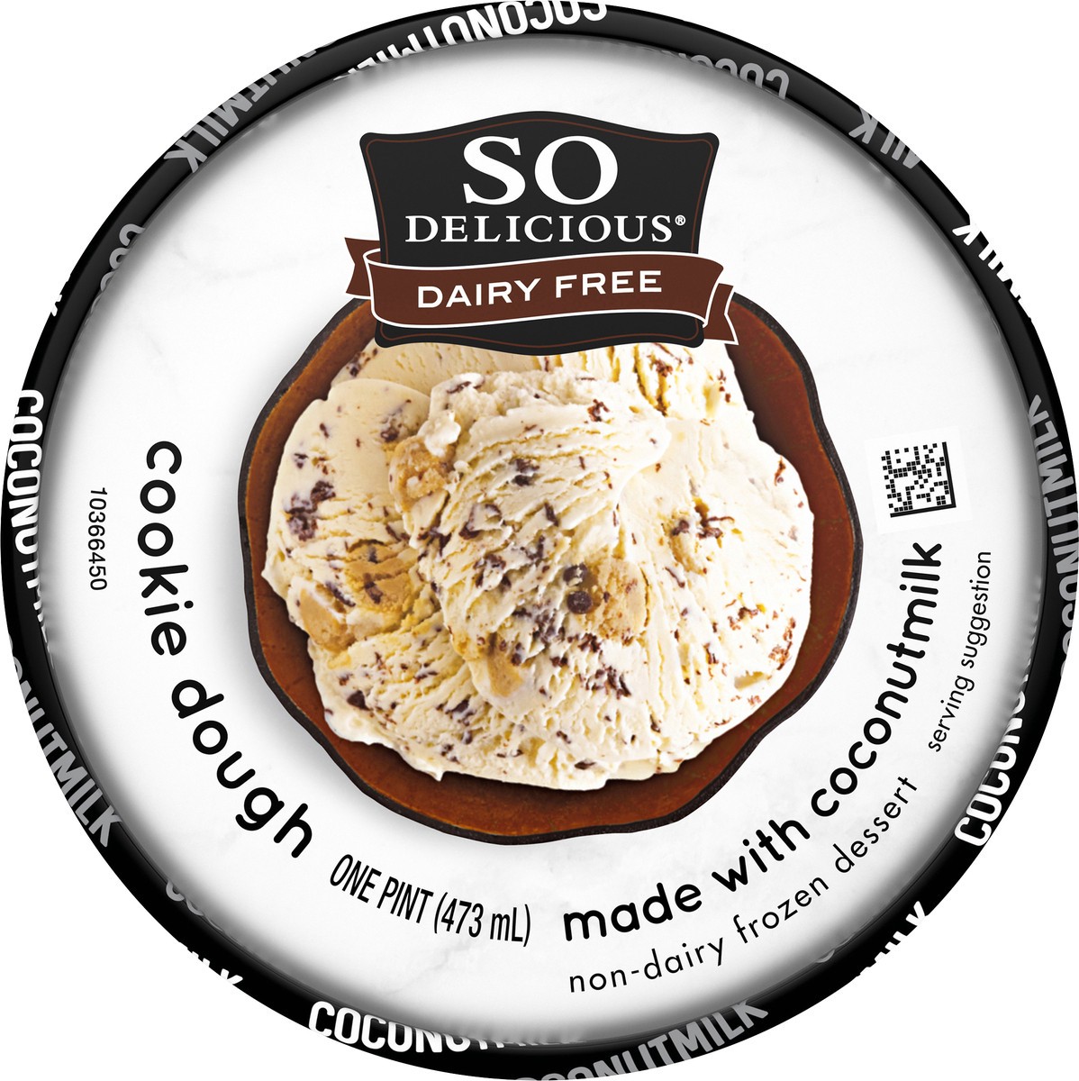 slide 14 of 14, So Delicious Dairy Free Coconut Milk Frozen Dessert, Cookie Dough, Vegan, Non-GMO Project Verified, 1 Pint, 16 pint