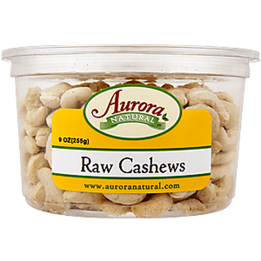 slide 8 of 8, Aurora Natural Cashews Raw, 9 oz
