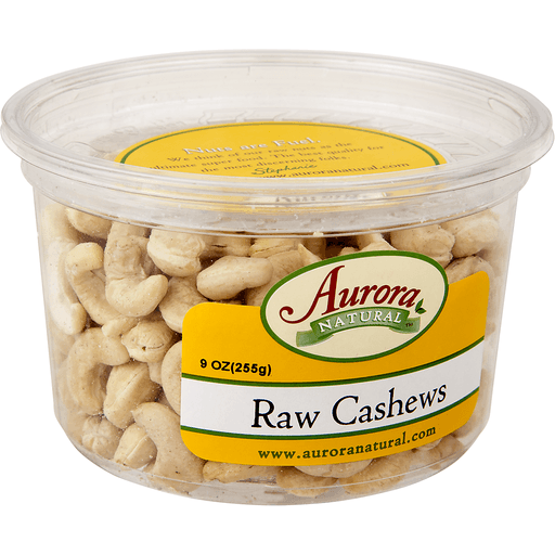 slide 1 of 8, Aurora Natural Cashews Raw, 9 oz
