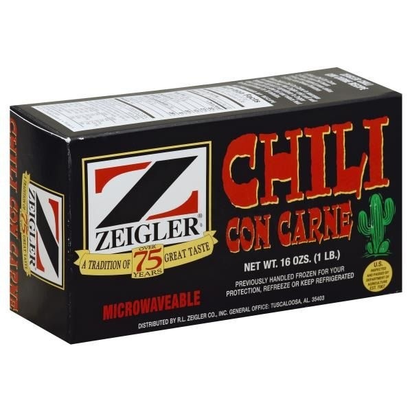 slide 1 of 1, Zeigler Chili Con Carne, 1 lb