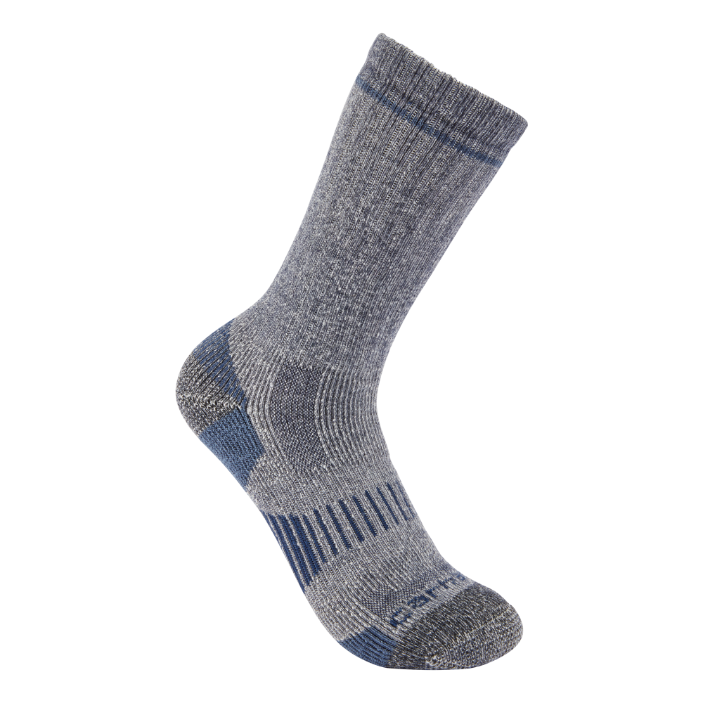 slide 2 of 2, Carhartt® Men's Midweight Synthetic-Wool Blend Large Steel Toe Boot Sock Pack - Navy, 2 ct