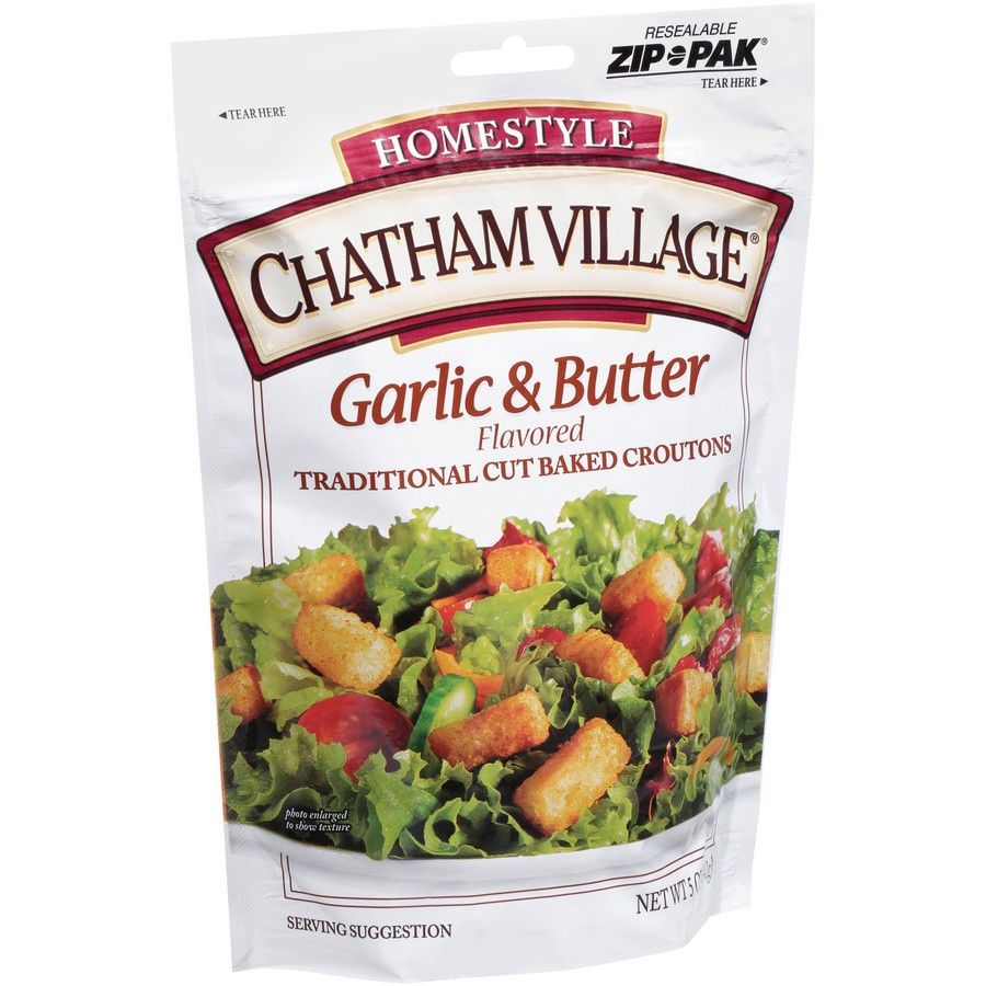 slide 8 of 8, Chatham Village Garlic & Butter Croutons, 5 oz