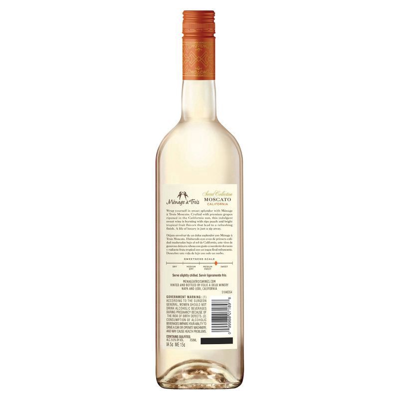 slide 3 of 3, Menage a Trois Ménage à Trois Moscato Sweet White Blend, 750mL Wine Bottle, 750 ml