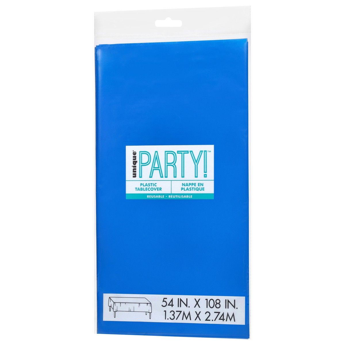 slide 2 of 4, Unique Party! Royal Blue Plastic Tablecover 1 Each, 1 ct