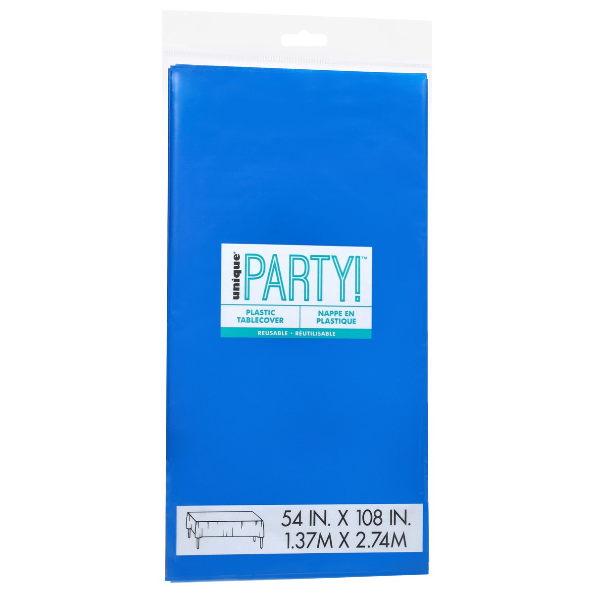 slide 3 of 4, Unique Party! Royal Blue Plastic Tablecover 1 Each, 1 ct
