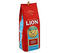 slide 1 of 6, Lion Coffee, Ground, French Roast, Dark, 