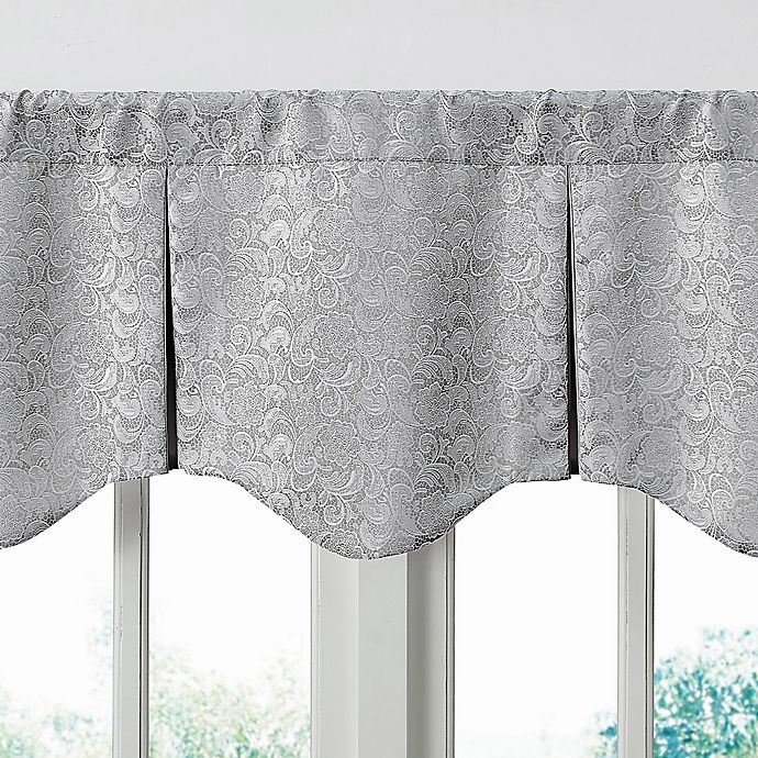 slide 2 of 3, Waterford Lucida Lace Pleated Valance - Grey, 1 ct