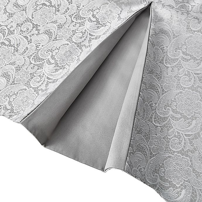 slide 3 of 3, Waterford Lucida Lace Pleated Valance - Grey, 1 ct