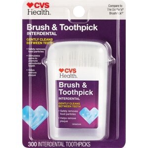 slide 1 of 1, CVS Health Interdental Brush & Toothpick, 1 ct