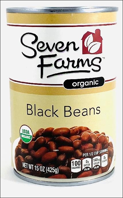 slide 1 of 1, Seven Farms Organic Black Beans, 1 ct