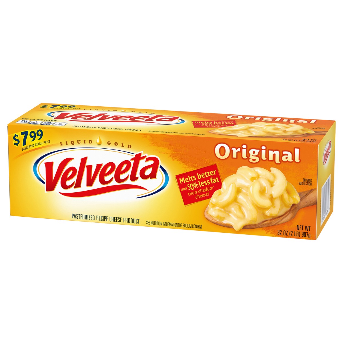 slide 4 of 9, Velveeta Original Cheese (Classic Size), 32 oz Block, 32 oz