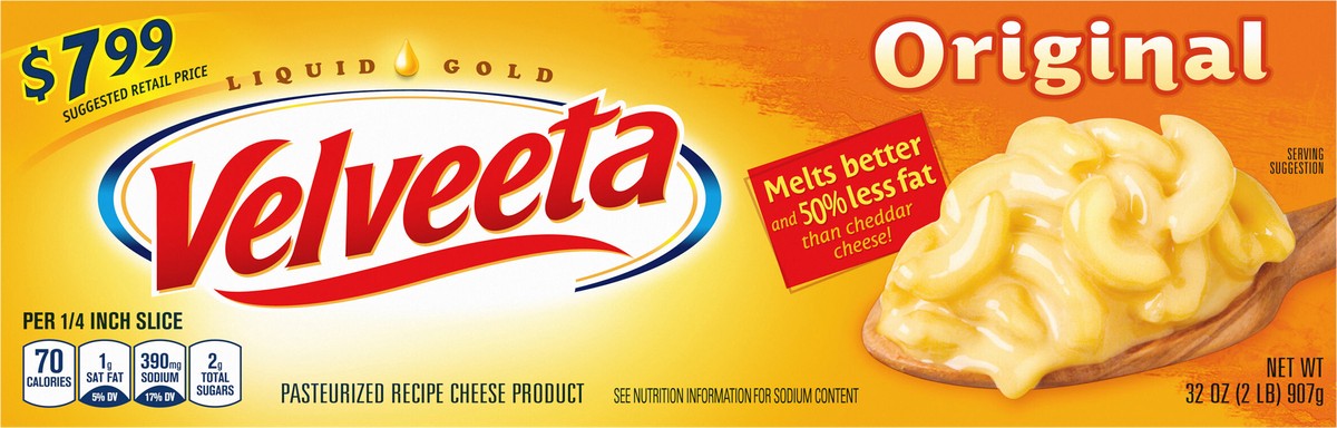 slide 8 of 9, Velveeta Original Cheese (Classic Size), 32 oz Block, 32 oz