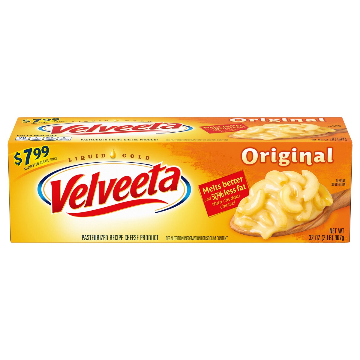 slide 1 of 9, Velveeta Original Cheese (Classic Size), 32 oz Block, 32 oz