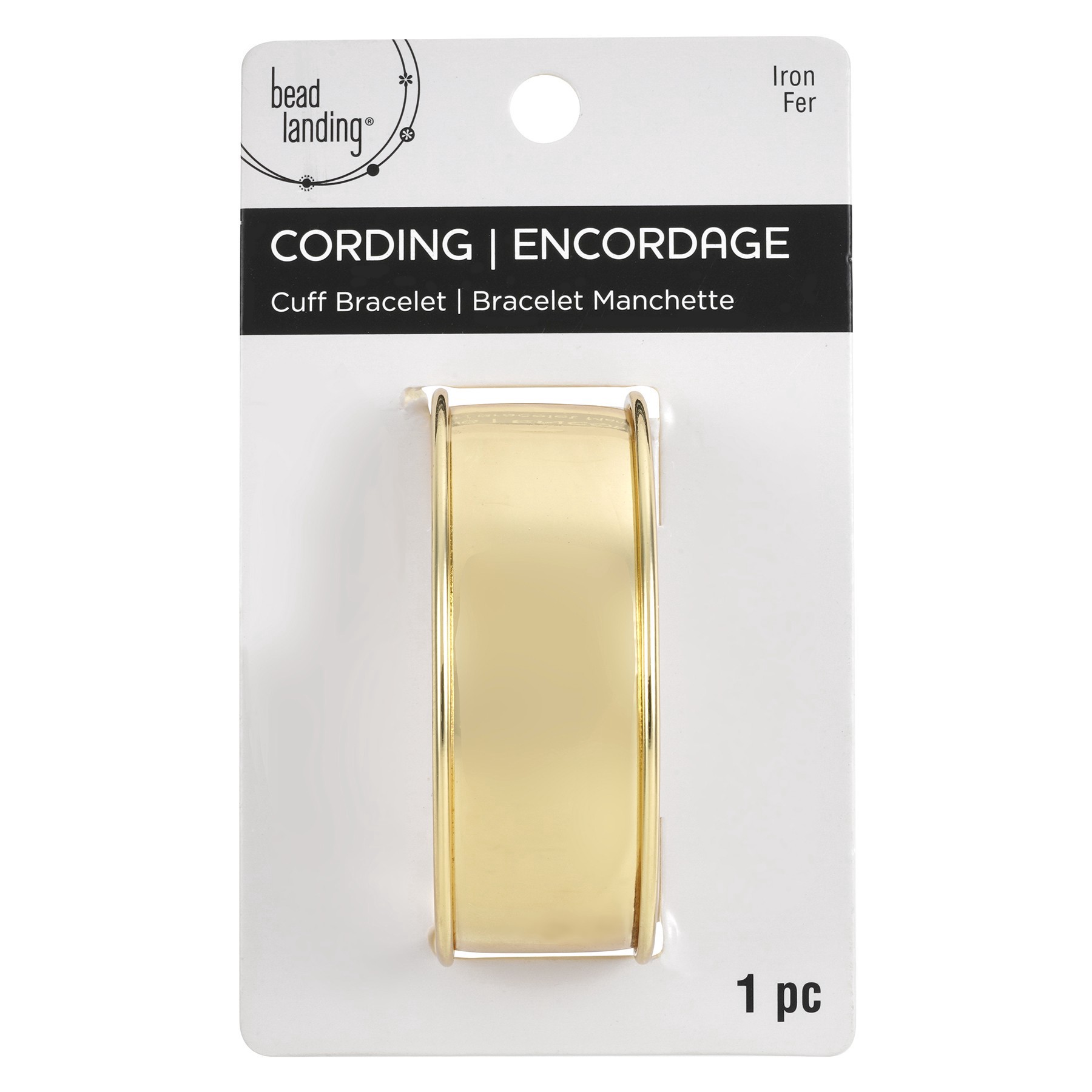 slide 2 of 3, Gold Cuff Bracelet With Inlay By Bead Landing, 6.3 in