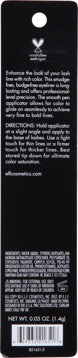 slide 6 of 11, e.l.f. Black Eyeliner Pen 0.05 oz, 0.05 oz