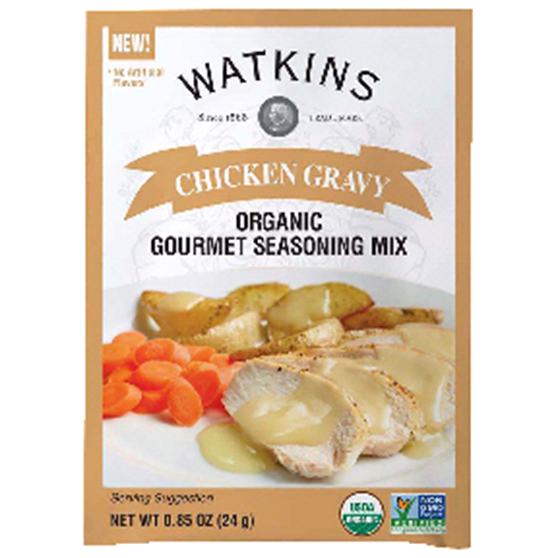 slide 1 of 1, Watkins Organic Chicken Gravy Gourmet Seasoning Mix, 0.85 oz