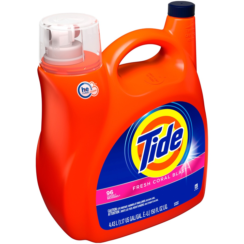 slide 2 of 2, Tide Fresh Coral Blast Liquid Laundry Detergent, 150 fl oz