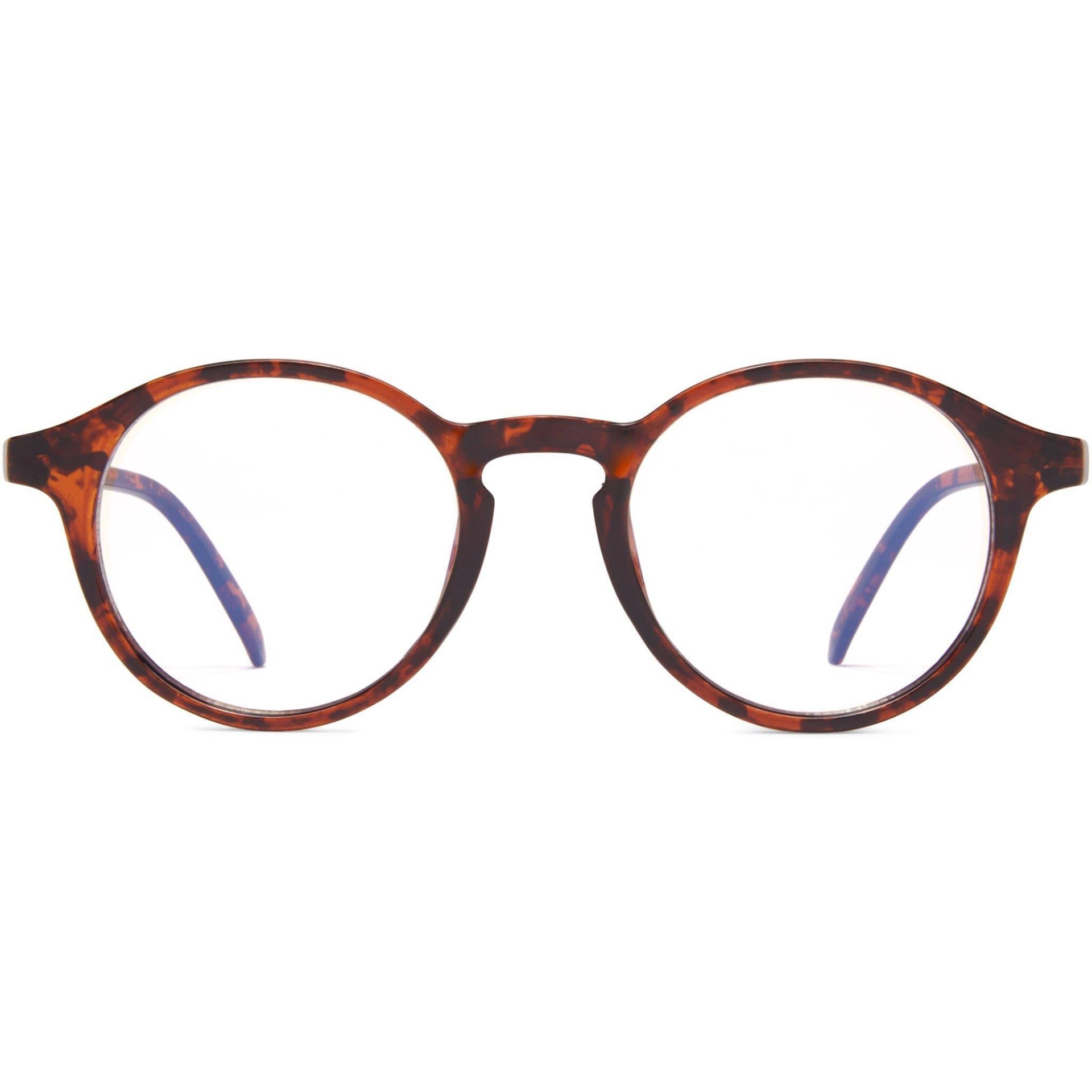 slide 1 of 5, ICU Eyewear Screen Vision Blue Light Filtering Round Glasses - Tortoise, 1 ct