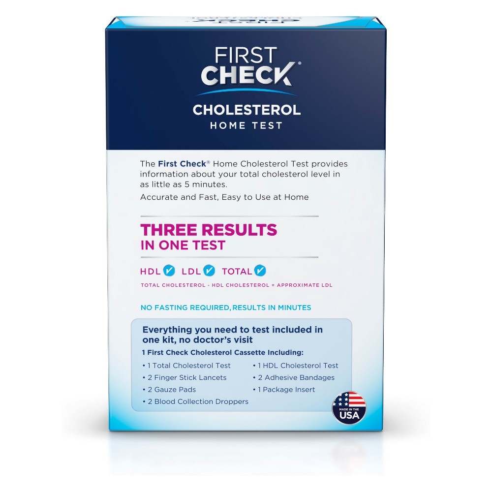 First Check Cholesterol Home Test 3 in 1 Kit 1 ct Shipt