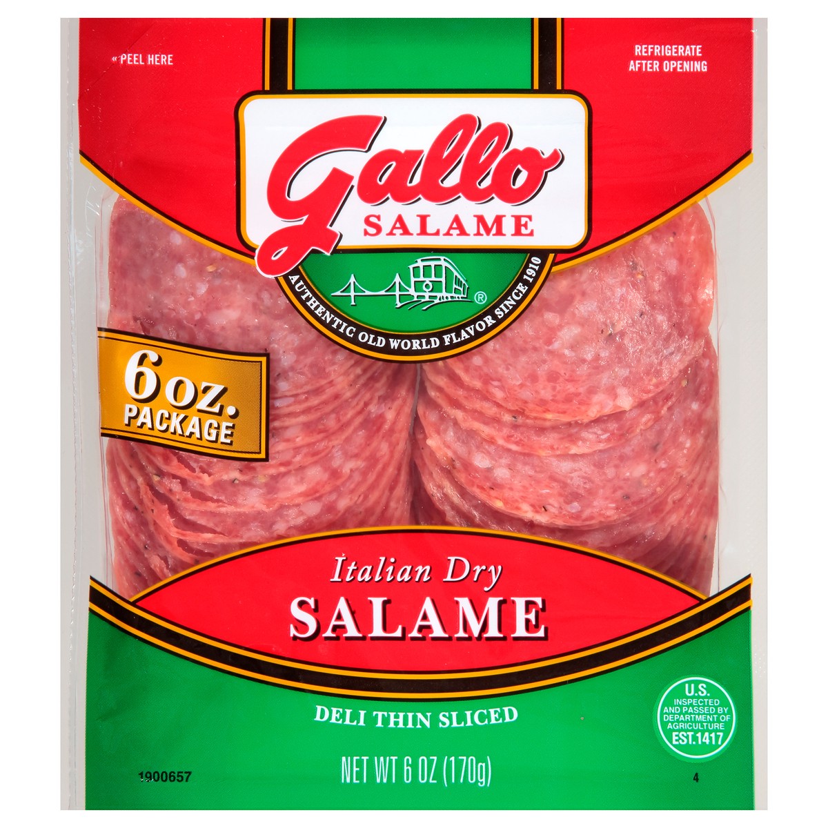 slide 8 of 9, Gallo Salame Deli Thin Sliced Italian Dry Salami, 6 oz., 6 oz