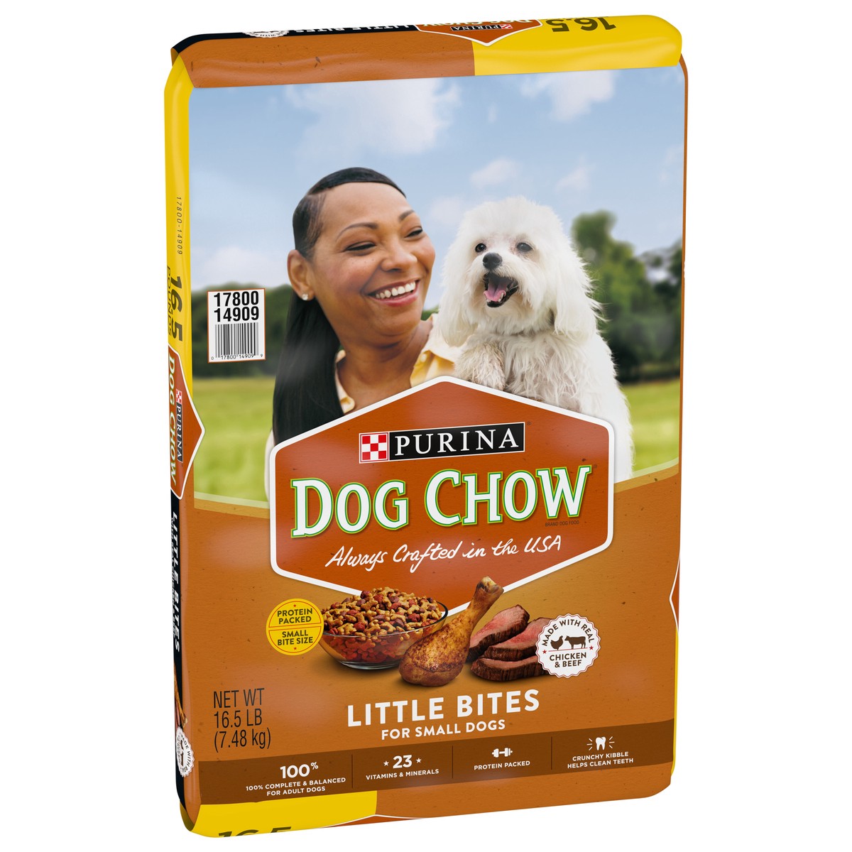 slide 2 of 9, Dog Chow Purina Dog Chow Little Bites with Real Chicken & Beef Small Dog Complete & Balanced Dry Dog Food - 16.5lbs, 16.5 lb