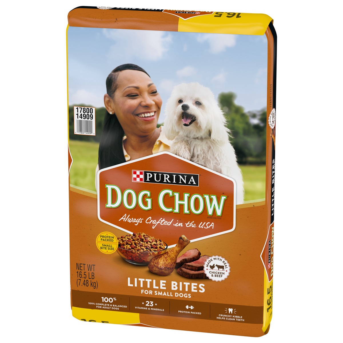 slide 3 of 9, Dog Chow Purina Dog Chow Little Bites with Real Chicken & Beef Small Dog Complete & Balanced Dry Dog Food - 16.5lbs, 16.5 lb