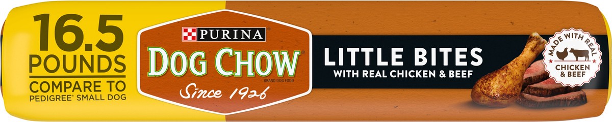 slide 4 of 9, Dog Chow Purina Dog Chow Little Bites with Real Chicken & Beef Small Dog Complete & Balanced Dry Dog Food - 16.5lbs, 16.5 lb