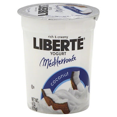 slide 1 of 1, Liberté Yogurt - Mediterranee Coconut, 6 oz