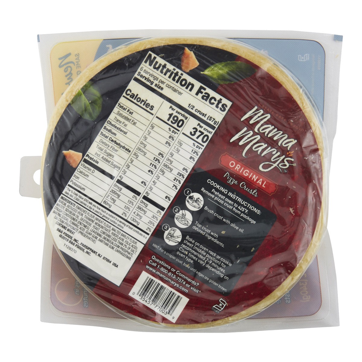 slide 2 of 2, Mama Mary's Original Pizza Crusts, 3 Count, 12 oz, 3 ct