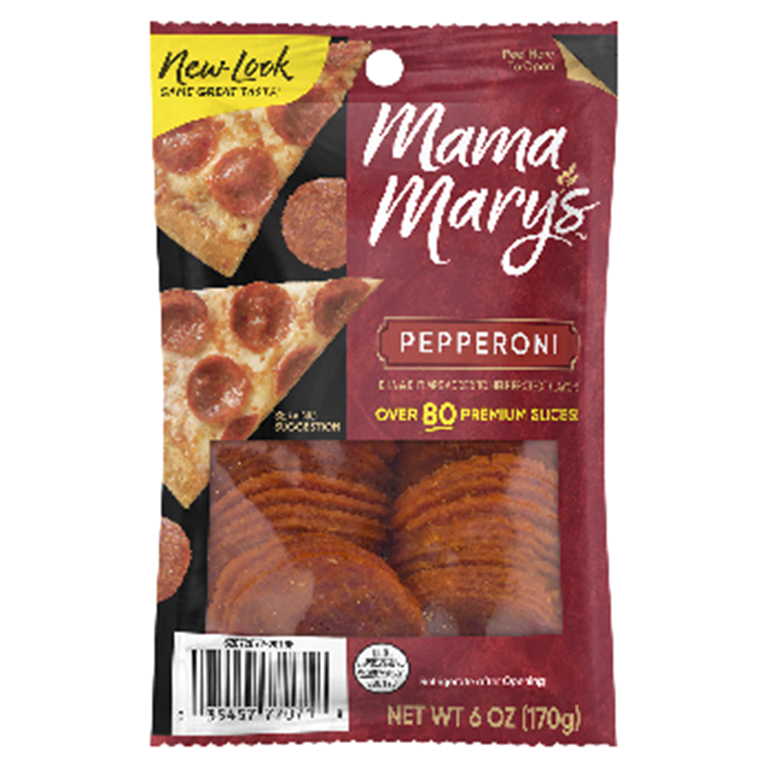 slide 1 of 1, Mama Mary's Pepperoni, 6 oz, 6 oz
