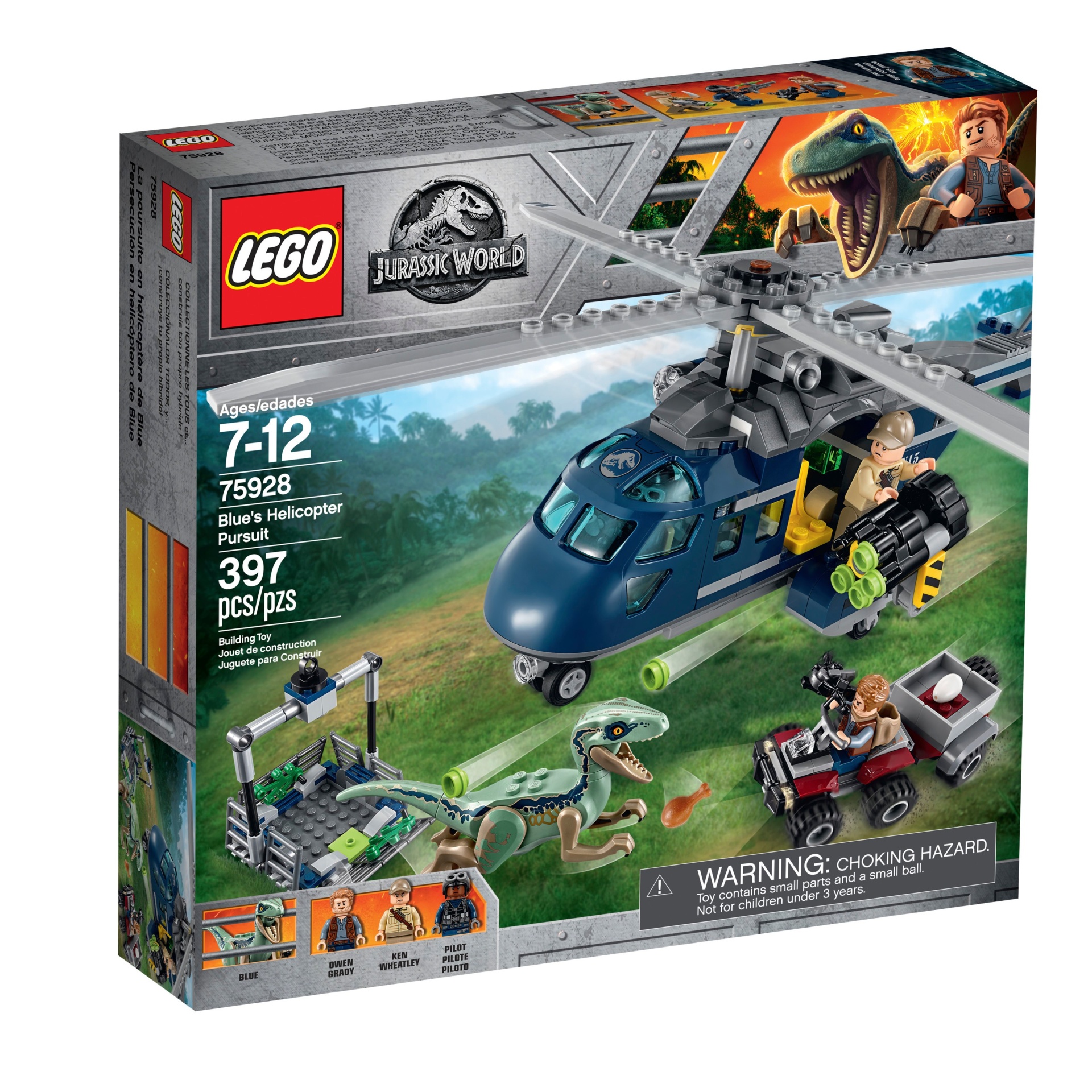 slide 1 of 5, LEGO Jurassic World Blue's Helicopter Pursuit 75928, 1 ct