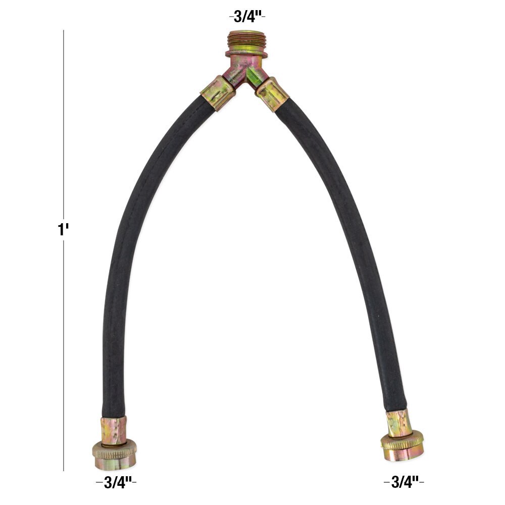 slide 6 of 6, EASTMAN 12-in 3/4 -in FHT Inlet x 3/4 -in MHT Outlet Rubber Washing machine connector, 1 ct