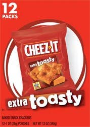Cheez-It Extra Toasty Baked Snack Crackers 12 - 1 oz Pouches