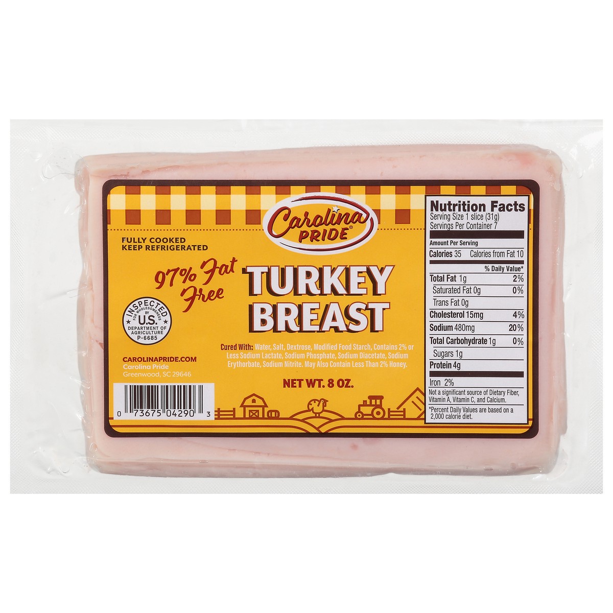 slide 1 of 9, Carolina Pride Turkey Breast 8 oz, 8 oz