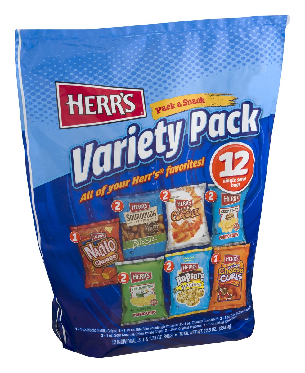 slide 2 of 9, Herr's Pack a Snack Variety Pack, 12.25 oz