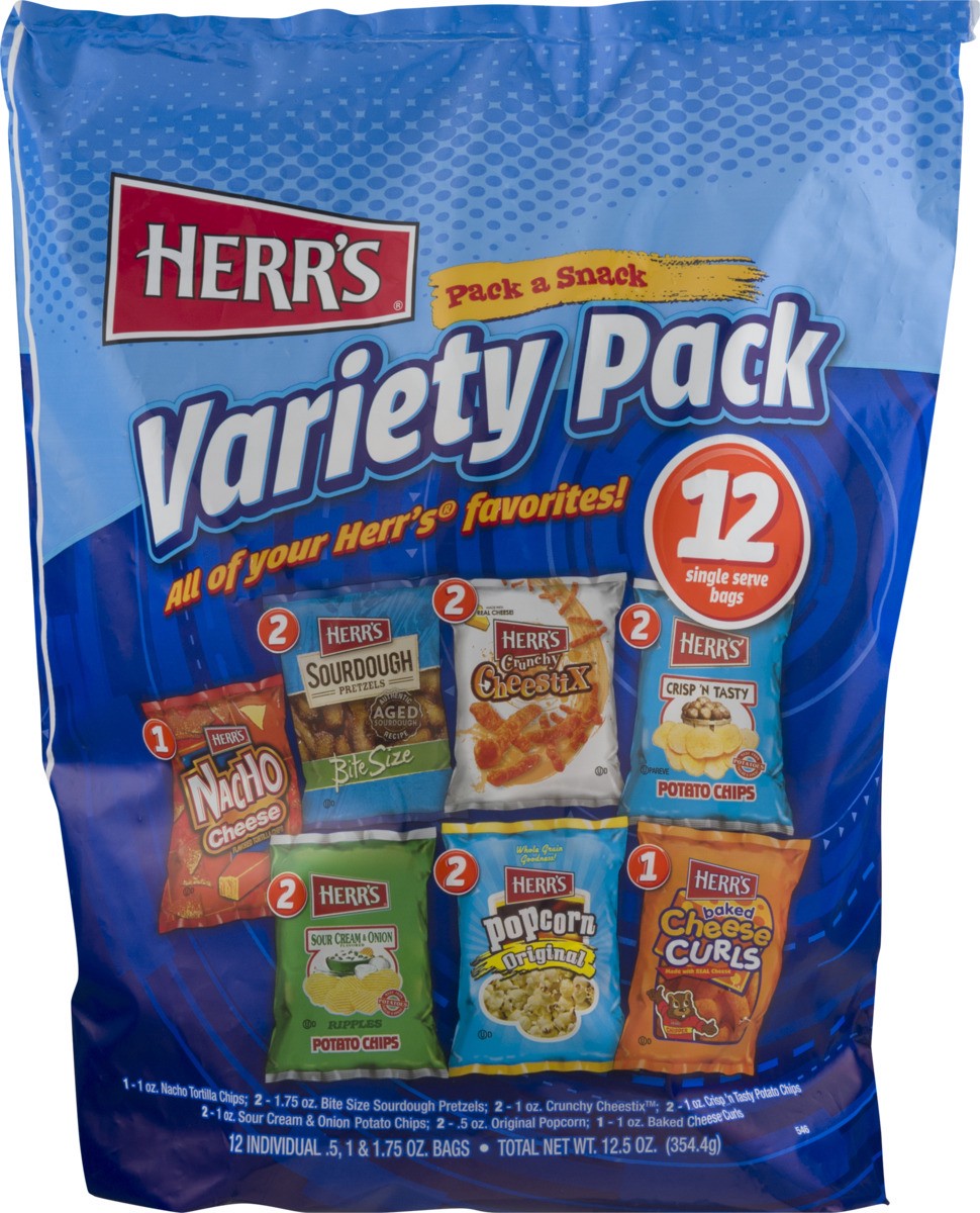 slide 6 of 9, Herr's Pack a Snack Variety Pack, 12.25 oz