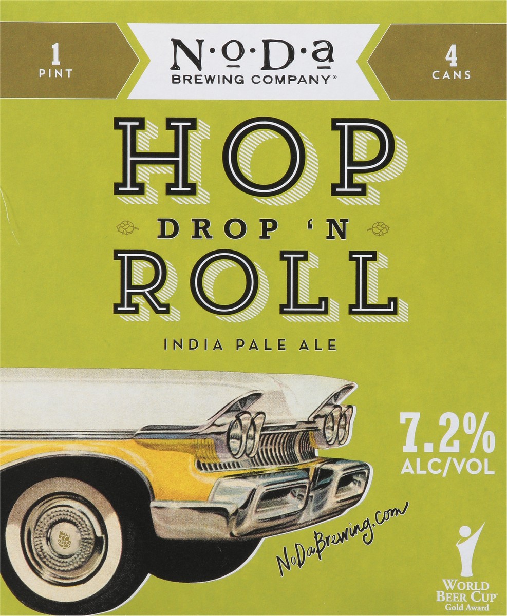 slide 7 of 9, NoDa Brewing Co. India Pale Ale Hop Drop 'N Roll Beer 4 - 1 pt Cans, 64 oz