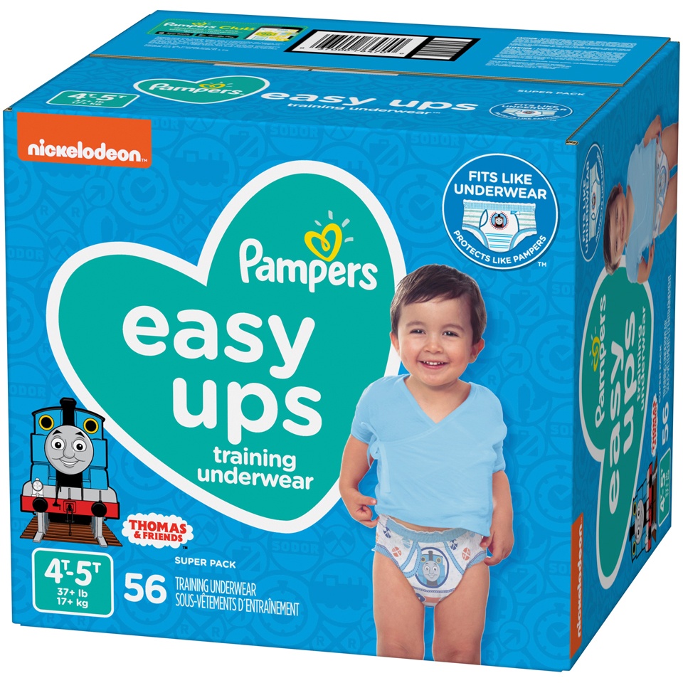 slide 2 of 3, Pampers Easy Ups Training Underwear Boys Size 6 4T5T 56 Count, 56 ct