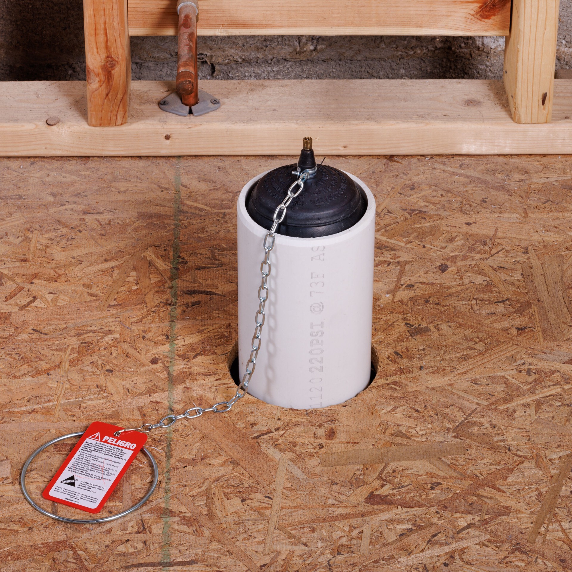 slide 2 of 4, Cherne 4 In. ABS DWV Test-Ball Plug, 1 ct