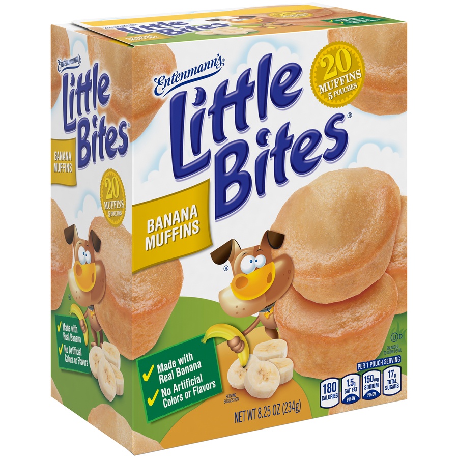 slide 5 of 8, Entenmann's Banana Muffin- Mini Muffins, 5 count, 8.25 oz, 5 ct