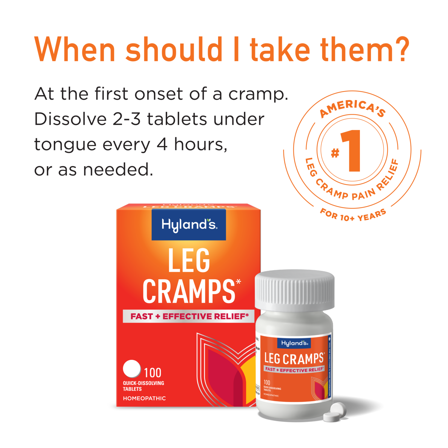 slide 6 of 8, Hyland's Leg Cramps 100% Natural, 100 ct