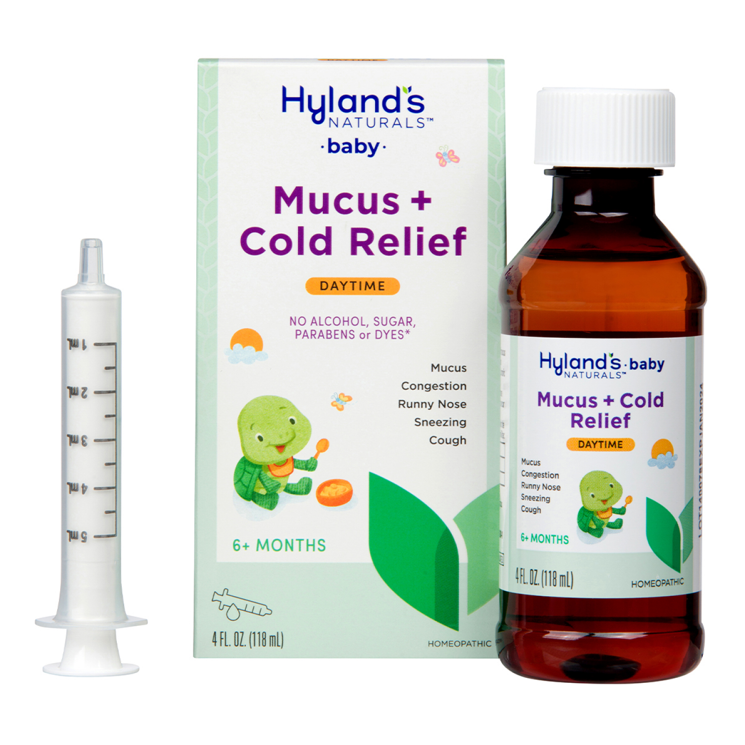 slide 5 of 5, Hyland's Naturals Baby 6+ Months Daytime Mucus + Cold Relief 4 fl oz, 4 fl oz