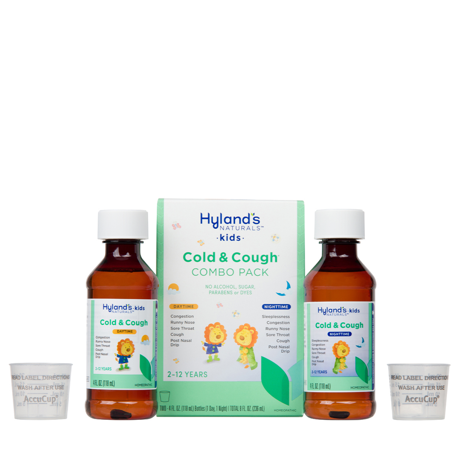 slide 4 of 4, Hyland's 4Kids Day & Night Value Pack Cold’ N Cough Relief 2-4 fl oz Bottles, 2 ct